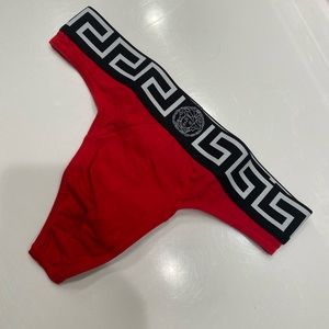 Versace Greca Thong Red & White size 4/M
